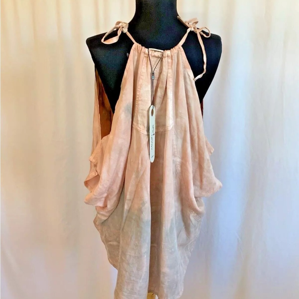 Mindset By XCVI Tie Dye Cold Shoulder Top - Size Large NWT - Picture 3 of 4